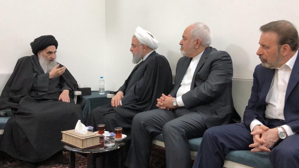 Pertemuan Presiden Iran dengan Ayatullah Sistani