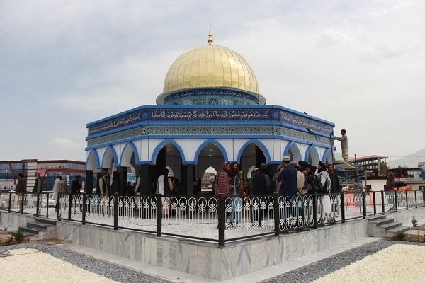 بالصور والفيديو ...تشیید رمز المسجد الأقصى في کابول