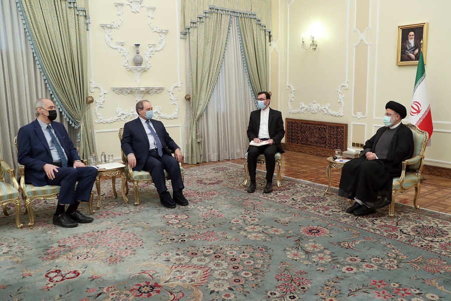 President Raeisi's meeting with Syrian FM Faisal Mekdad