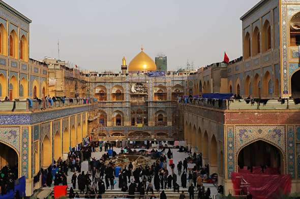 فیلم/ حال و هوای صحن حضرت زهرا(س)؛ نجف اشرف