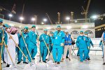 ضدعفونی کعبه و مسجدالحرام + عکس