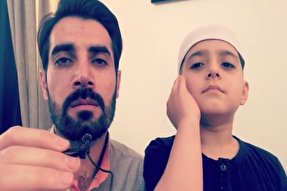 فیلم | تلاوت پدر و پسری ویژه ولادت پیامبر(ص)