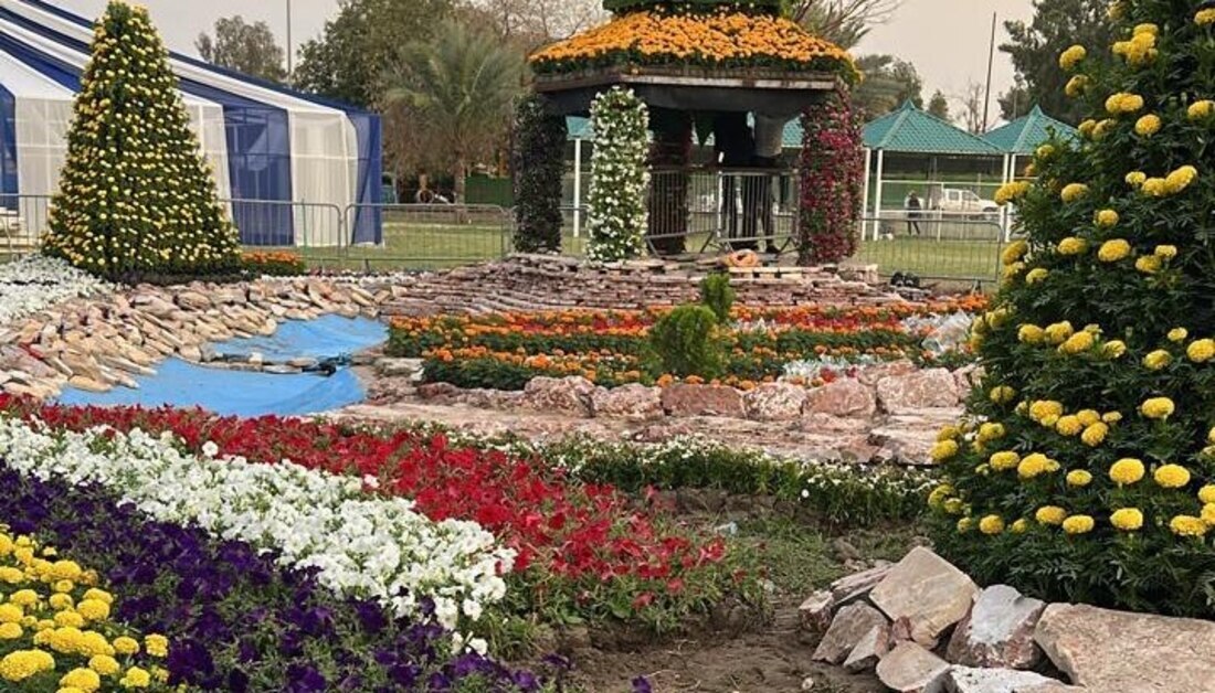 مشارکت بخش گل و گیاه آستان حسینی در جشنواره بین‌المللی بغداد + فیلم