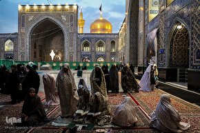 معتکفان در بارگاه امام رئوف