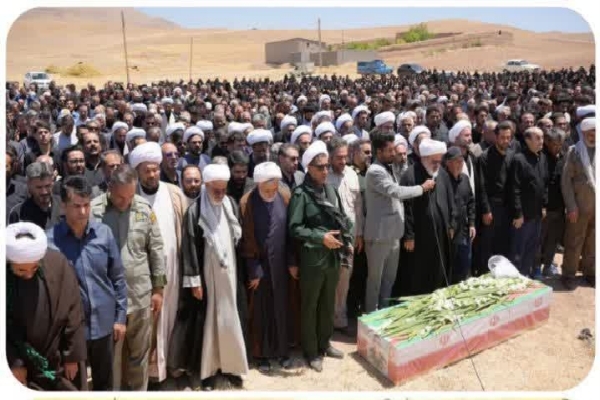 پیکر شهید حملات رژیم صهیونیستی در باروق تشییع شد