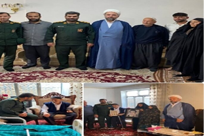 تکریم خانواده شهیدان علیزاده و برنا در نقده