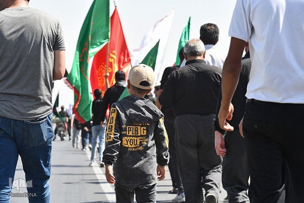 مراسم پیاده‌روی جاماندگان اربعین در شهر یولاگلدی آذربایجان غربی‎