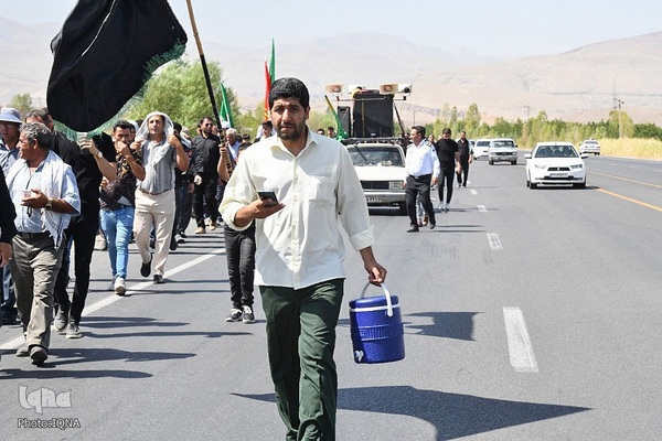 مراسم پیاده‌روی جاماندگان اربعین در شهر یولاگلدی آذربایجان غربی‎