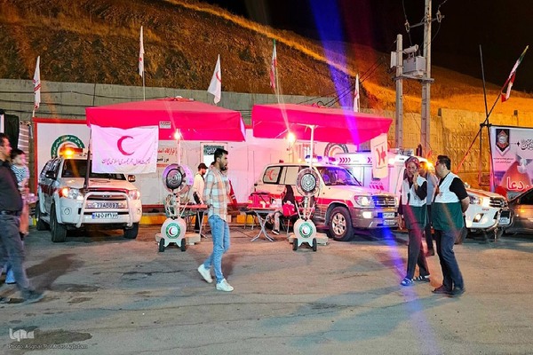 خدمات‌رسانی نیروهای هلال احمر آذربایجان غربی در مرز تمرچین‎