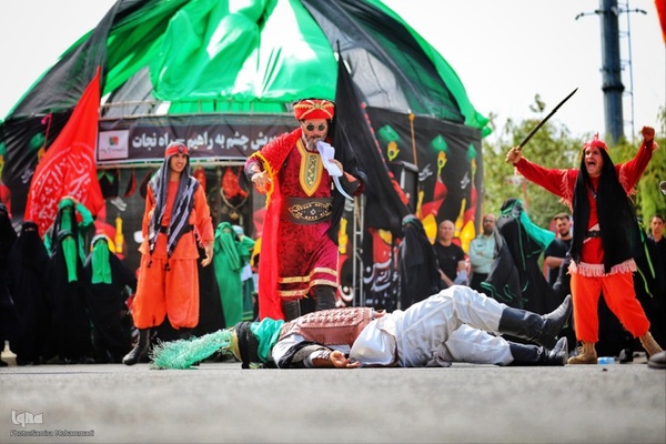 اجرای شبیه‌خوانی در مرز تمرچین پیرانشهر‎