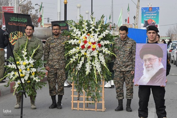 تشییع پیکر شهید گمنام در شهرستان شوط‎