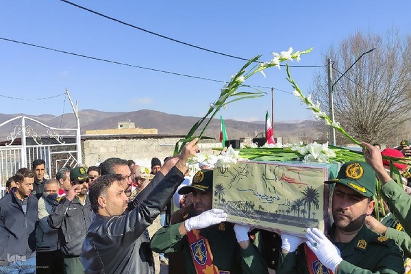 مراسم وداع پیکر شهید گمنام در چالدران