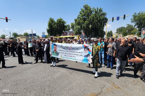 مراسم وداع با شهید امیرحسین باقرلو‎ در خوی