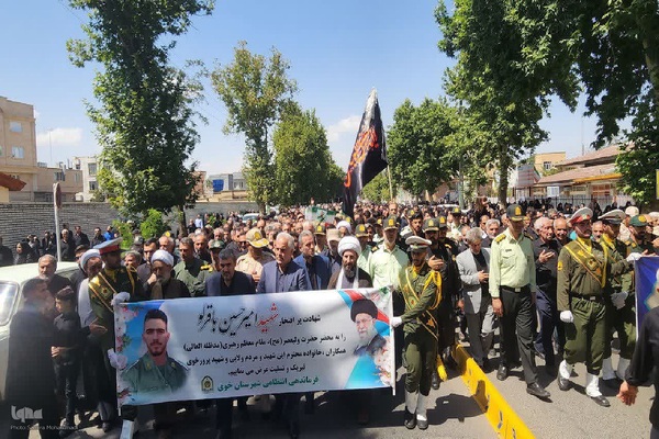 مراسم وداع با شهید امیرحسین باقرلو‎ در خوی