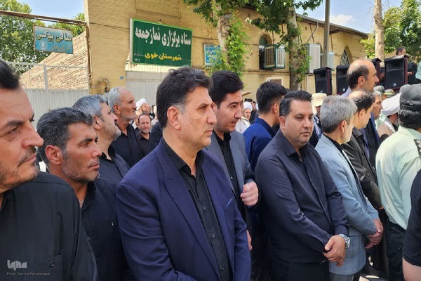 مراسم وداع با شهید امیرحسین باقرلو‎ در خوی