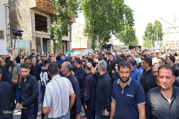 مراسم وداع با شهید امیرحسین باقرلو‎ در خوی