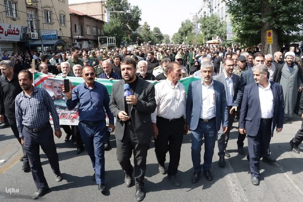 تشییع پیکر شهید سردار نارنجی در ارومیه‎